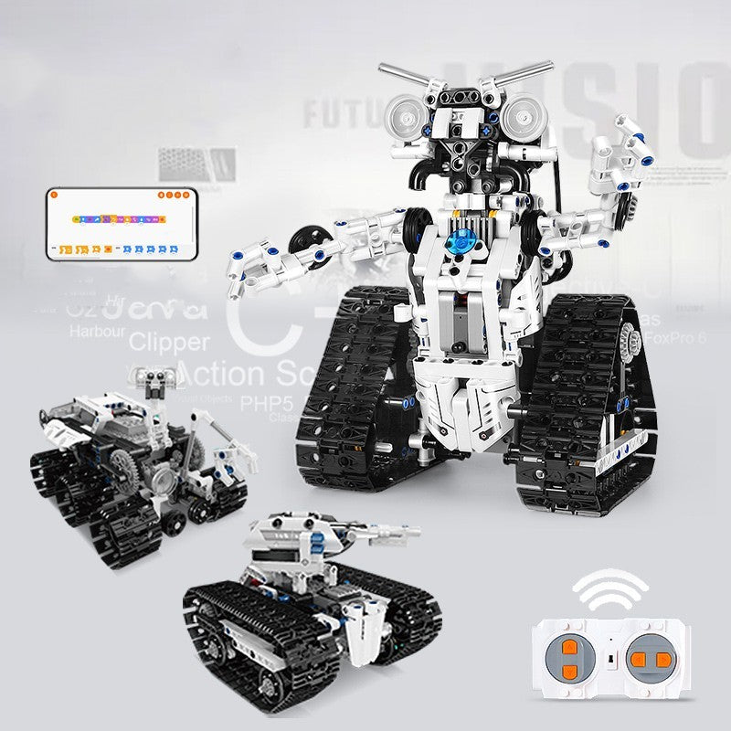 Children's Programming Robot Building Blocks Mechanical Dog Assembled Remote Control Toys