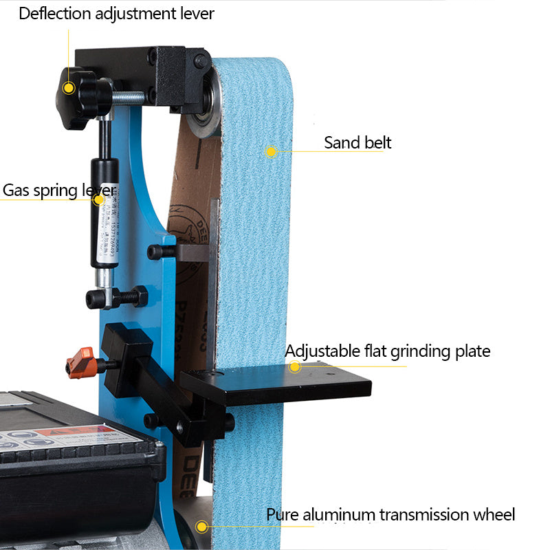 Small Vertical Sanding Belt Machine Electric Burr Woodworking Grinding Polishing Machine Knife Sharpening Tool