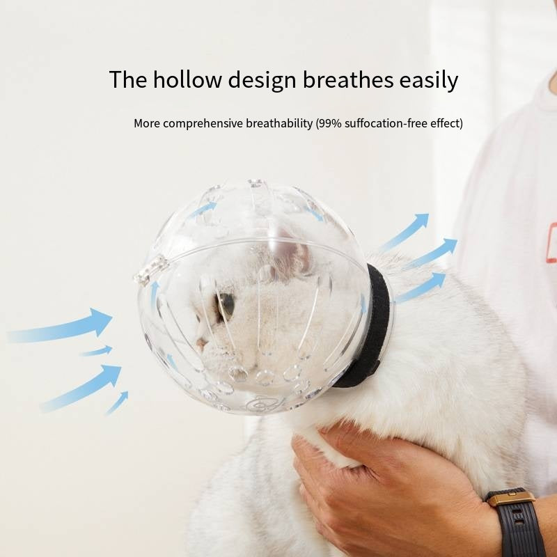 Cat Muzzle Anti-Bite Breathable Protective Space Hood Anti-Licking Grooming Mask Cats Bathing Grooming Bag Small Pets Supplies