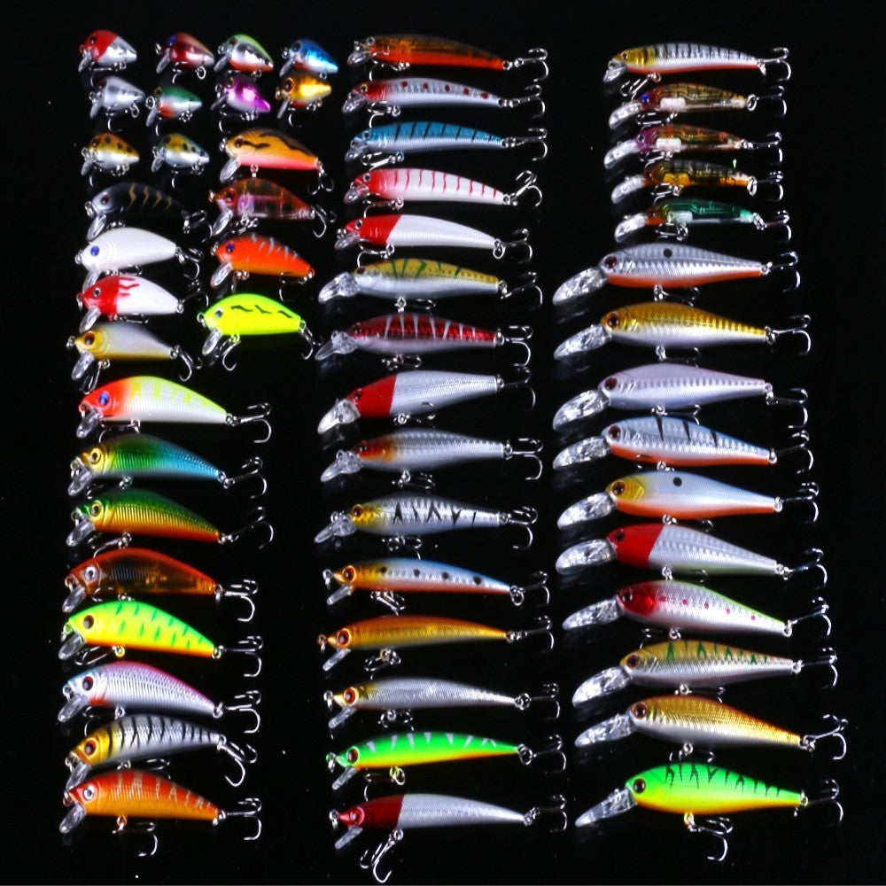 HENG JIA fast selling 56 pieces of lure bait bait kit EBAY bursting fake bait suit lure