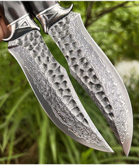 Damascus Steel Outdoor Sharp Portable Folding Knife