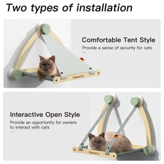 Cat Hammock Pet Hanging Beds Cat Sunny Window Seat Mount Soft Pet Shelf Seat Beds Holds Up to 30 lbs Detachable Cat Supplies