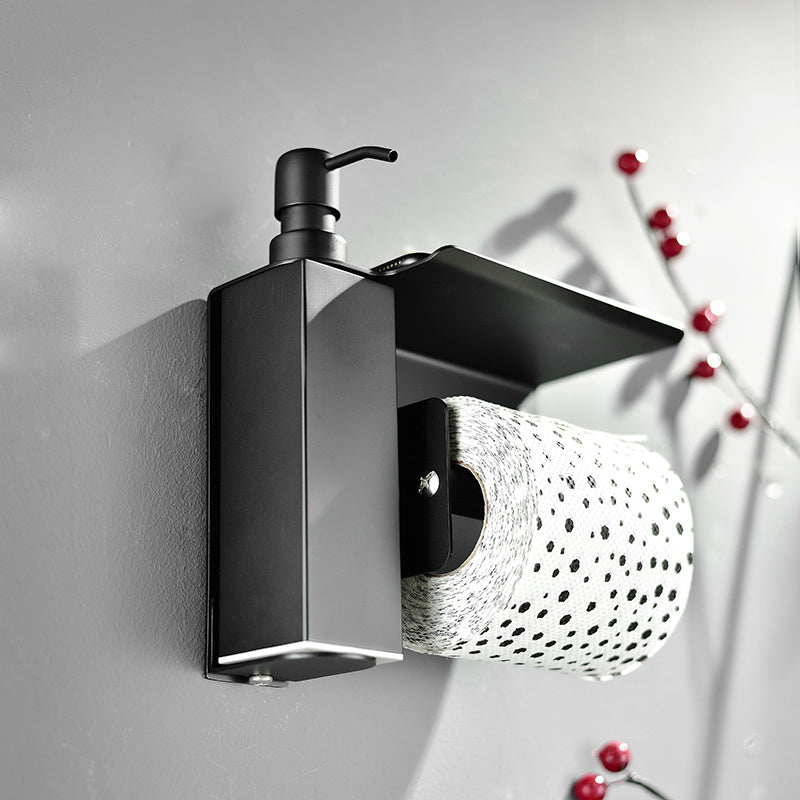 Press the wall-mounted soap dispenser