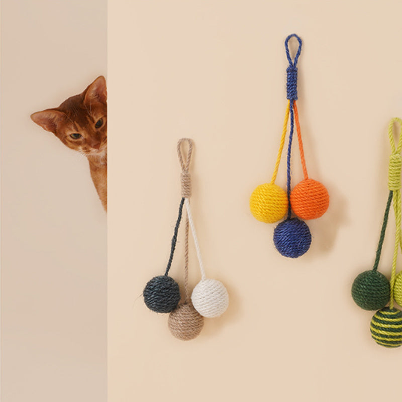 Cat Toy Cat Teaser Stick Bite Resistant Catnip Ball Cat Toy Set Cat Toy Self-hi Kitten Pet