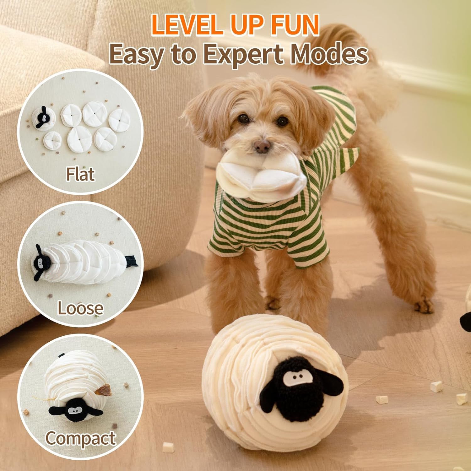 Snuffle Toy Ball For Dogs Squeaky Enrichment Interactive Dog Toys For Boredom Dog Treat Puzzle Toy For Smart Dogs Mentally Stimulating Toys For Dogs Dog Toys To Keep Them Busy