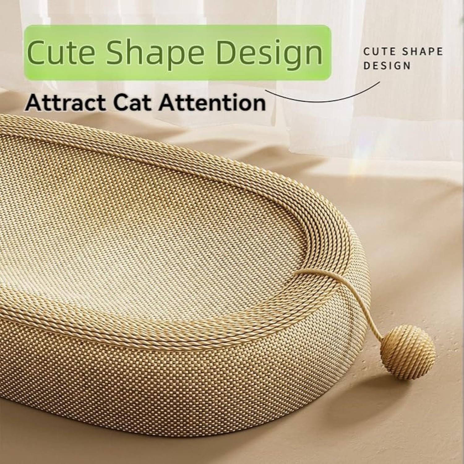 Sisal Cat Scratching Board Ultra Large Size Bed Adorable Design Durable Comfortable Lounge