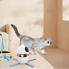 Interactive Cat Toys For Indoor Cats Automatic Kitten Toys Electronic Pet Cat Toys Funny Stick Kitten Self -hi Elastic Rope