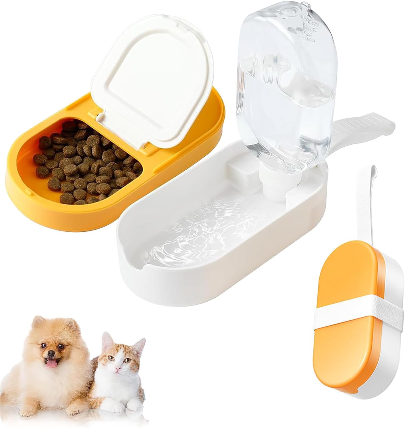 Dog Water Bottle Dog Bowl 2-in-1 Food Container Large Enough For Dog Treats Steak Sticks Bars Portable Pet Water Dispenser For Hiking Travel Cat Bowls And Pet Water Bottle