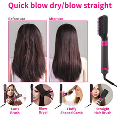 Professional 5 In 1 Hair Dryer Brush Dryer And Straightening Brush Electric Hair Styling Tool Automatic Hair Curler Beauty Supplies Gadgets