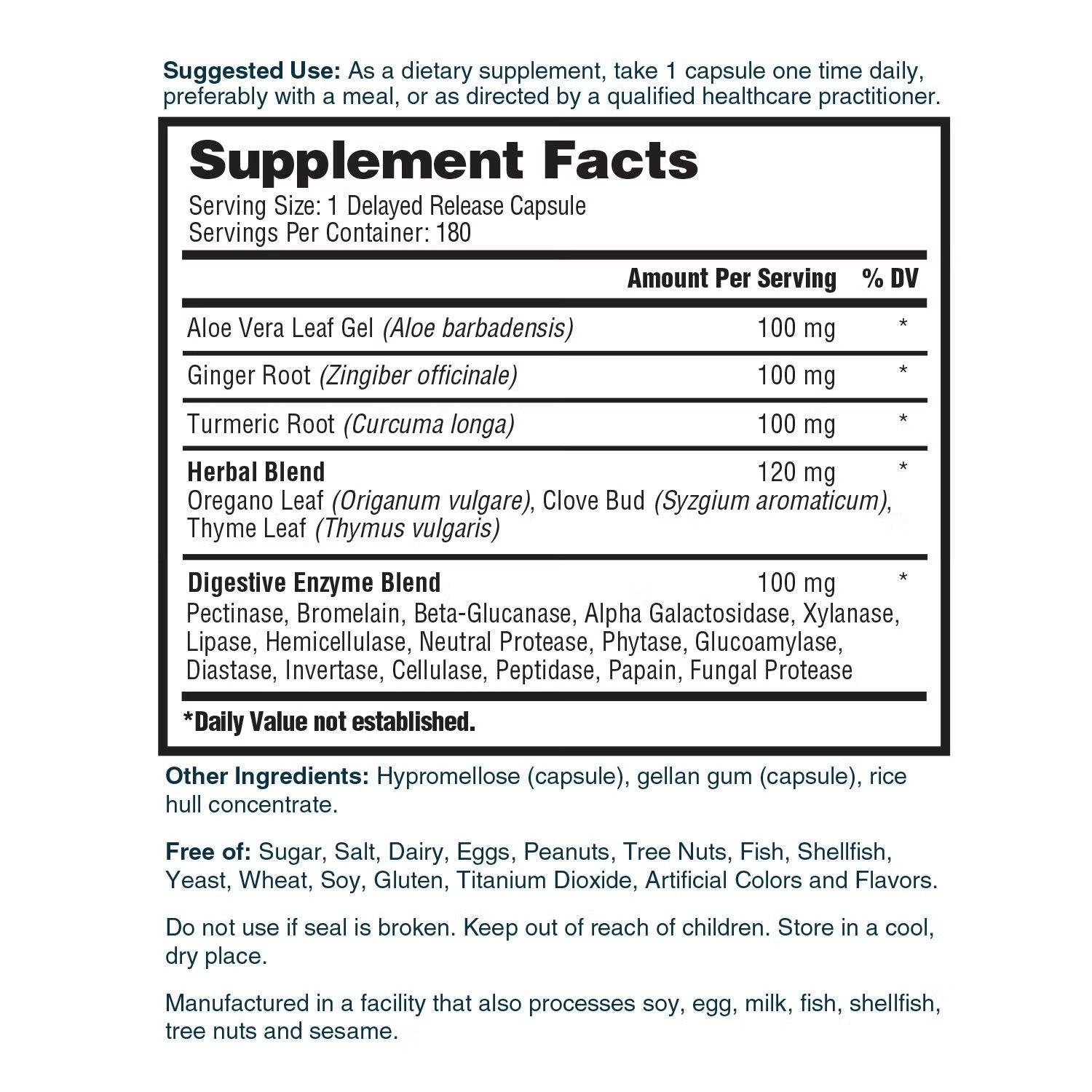 EnZym Balance - 180 Vegetarian Capsules (180 Servings)