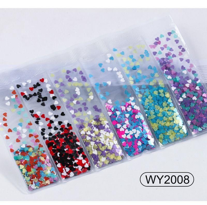 Nail Art Accessories Glitter Sequins Laser Diamond Love Heart Nail Patch