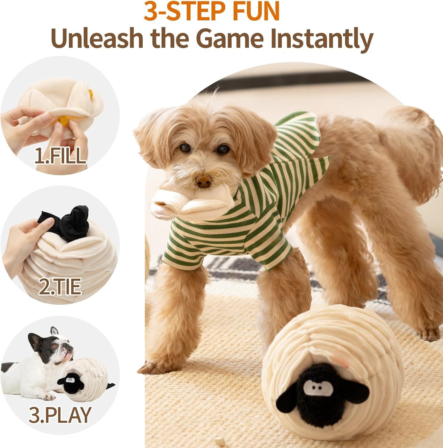 Snuffle Toy Ball For Dogs Squeaky Enrichment Interactive Dog Toys For Boredom Dog Treat Puzzle Toy For Smart Dogs Mentally Stimulating Toys For Dogs Dog Toys To Keep Them Busy