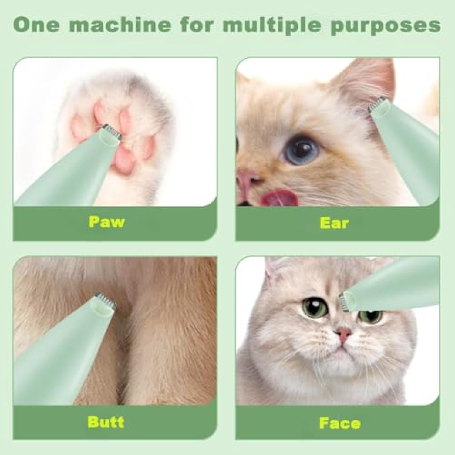 Dog Paw Trimmer Cat Paw Trimmer Suitable For Pet Grooming At Home Rechargeable Paw Trimmer For Dogs Ergonomic Grip Paw Trimmer For Excessively Long Hair On Pet's Paws Butt, Ears And Face