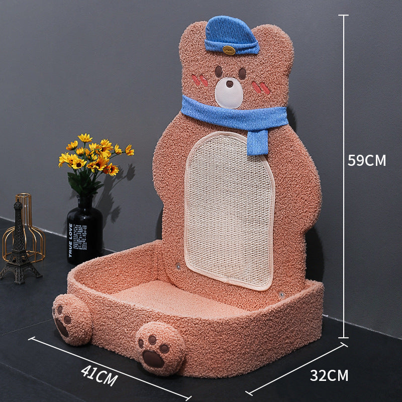 Cat Litter Cat Scratching Board One Piece Vertical Sword Hemp Rope Toy Cat Shelf