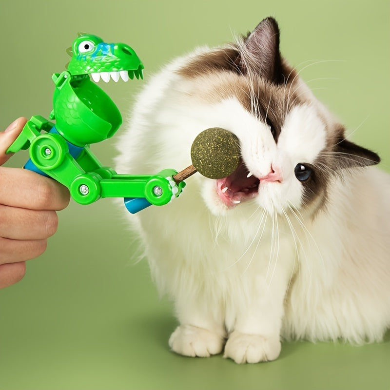 Dinosaur Toy Robot For Cat Lollipop Stick Catnip Pet Supplies