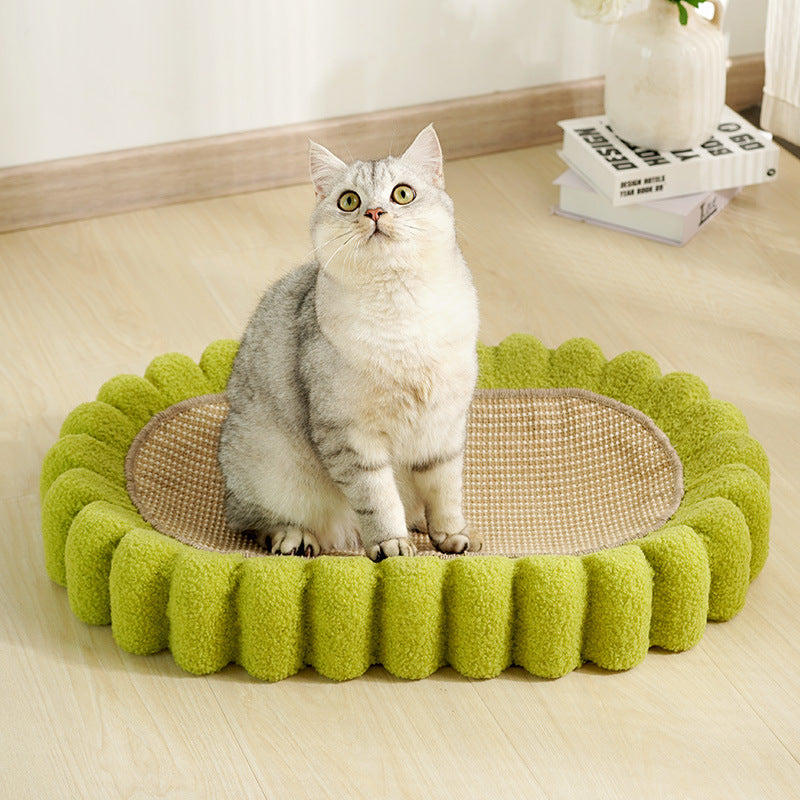 Oval Cat Scratch Pad Bowl Car Scratching Board Cat Nest Furniture Protector Cat Scratcher Cardboard Kitty Scratching Pad