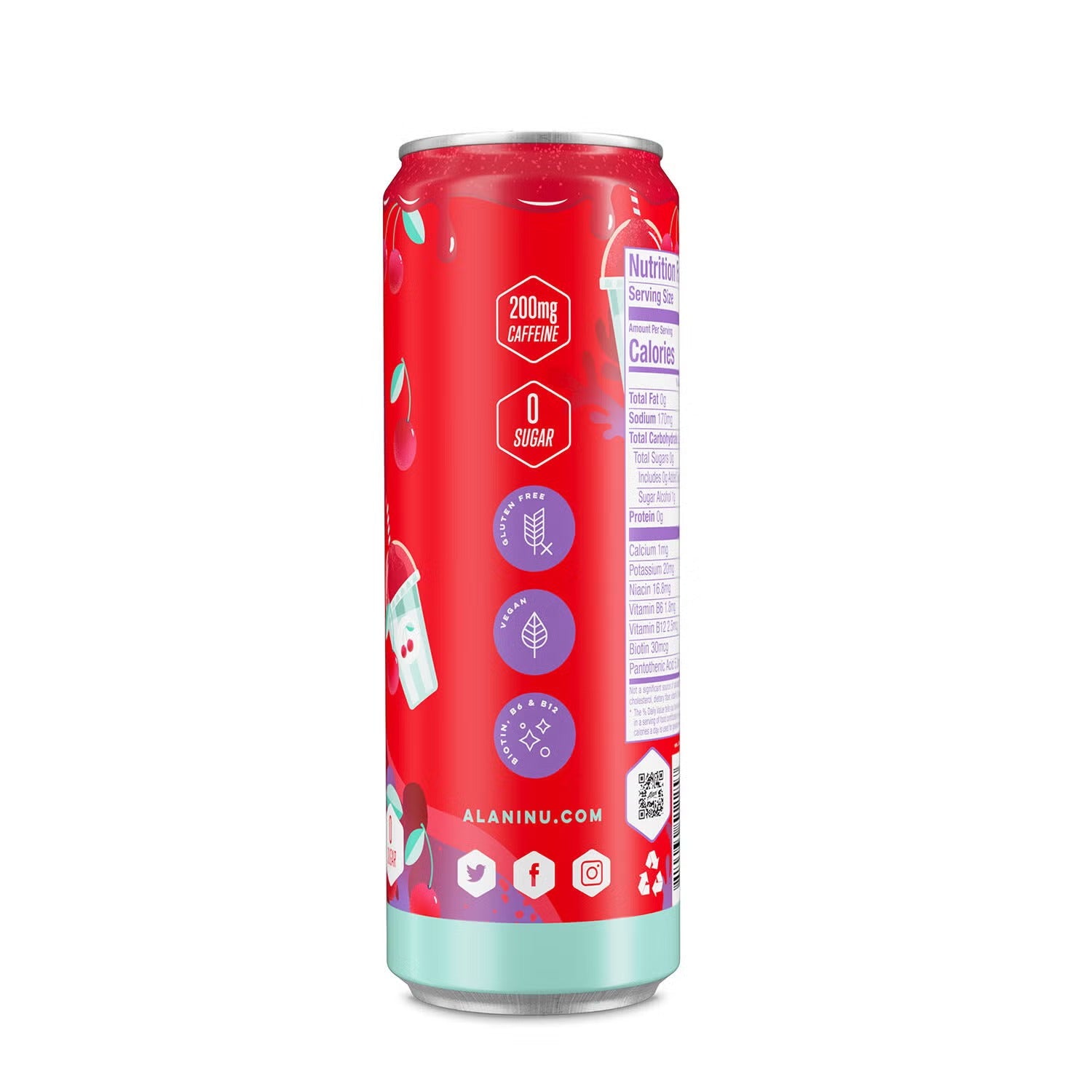 Energy Drink - Cherry Slush™ - 12oz. (12 Cans)