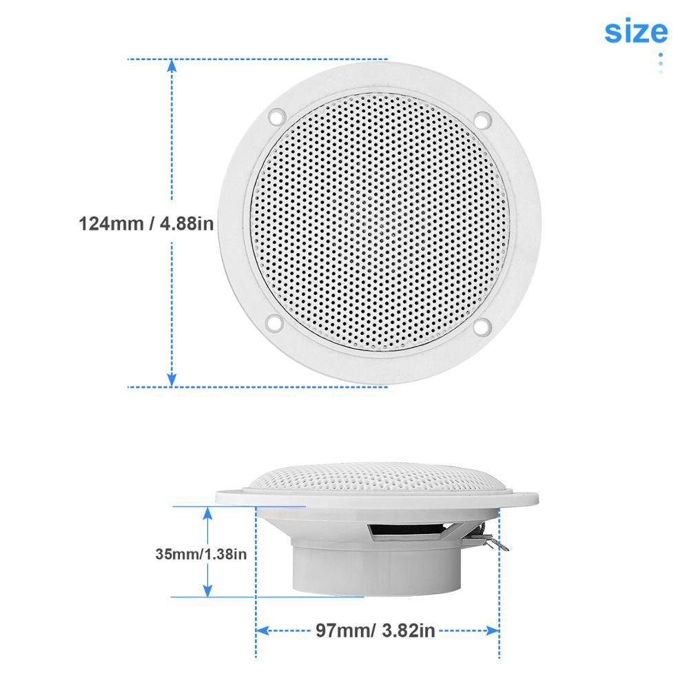 120 Watts 4 Inch Waterproof Marine Speakers Sound System Boat Speake For Outdoor Golf Cart SPA UTV ATV Motorcycle Music Speaker