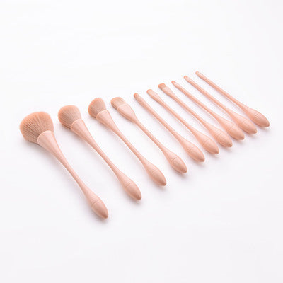 10 pcs Little pretty waist pink makeup brush