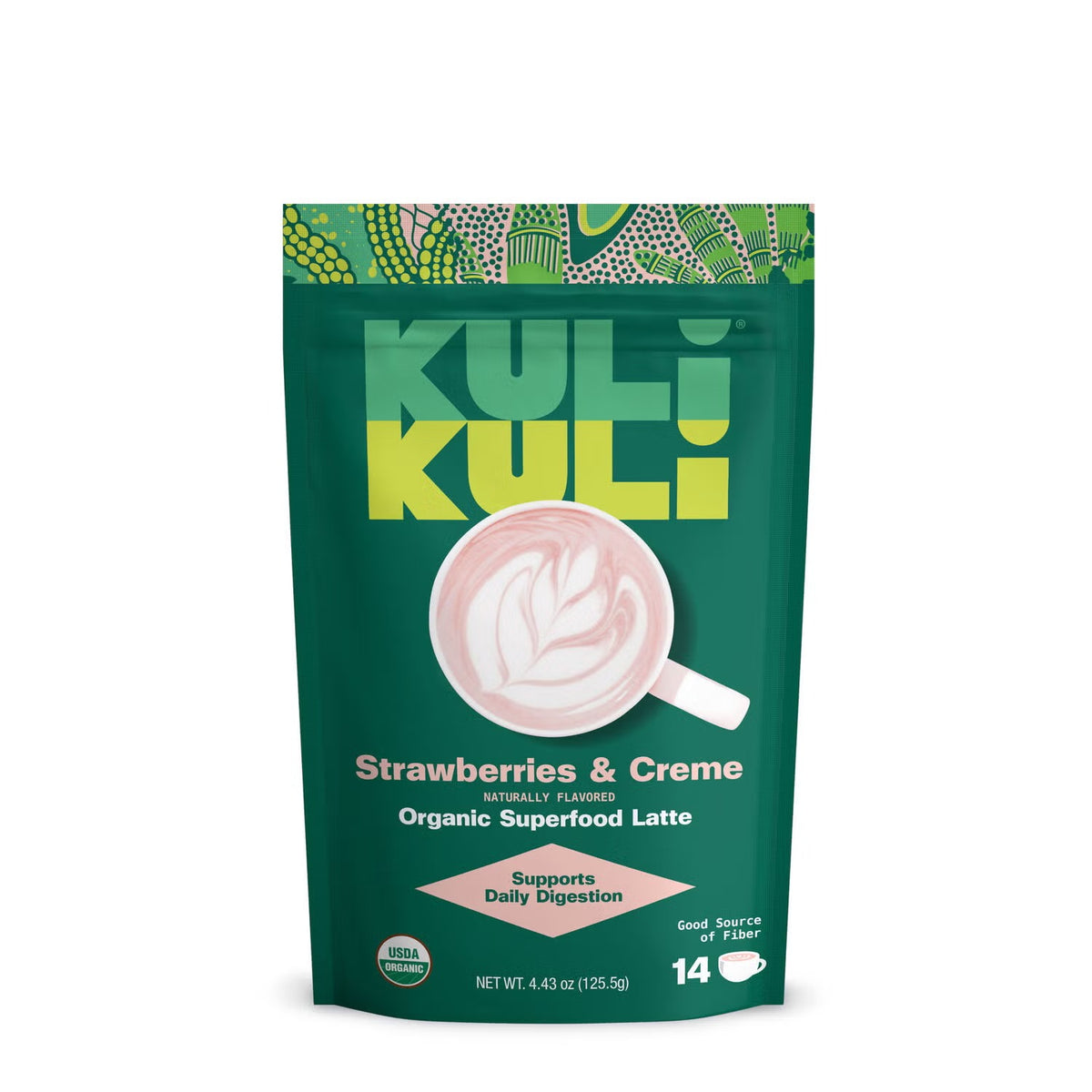 Organic Superfood Latte - Strawberries & Creme - 4.43 oz (14 Servings)
