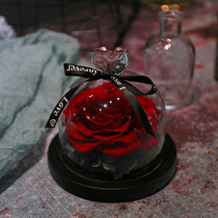 Valentine's Day Birthday Gift Gift Box Glass Cover Big Rose Immortal Flower