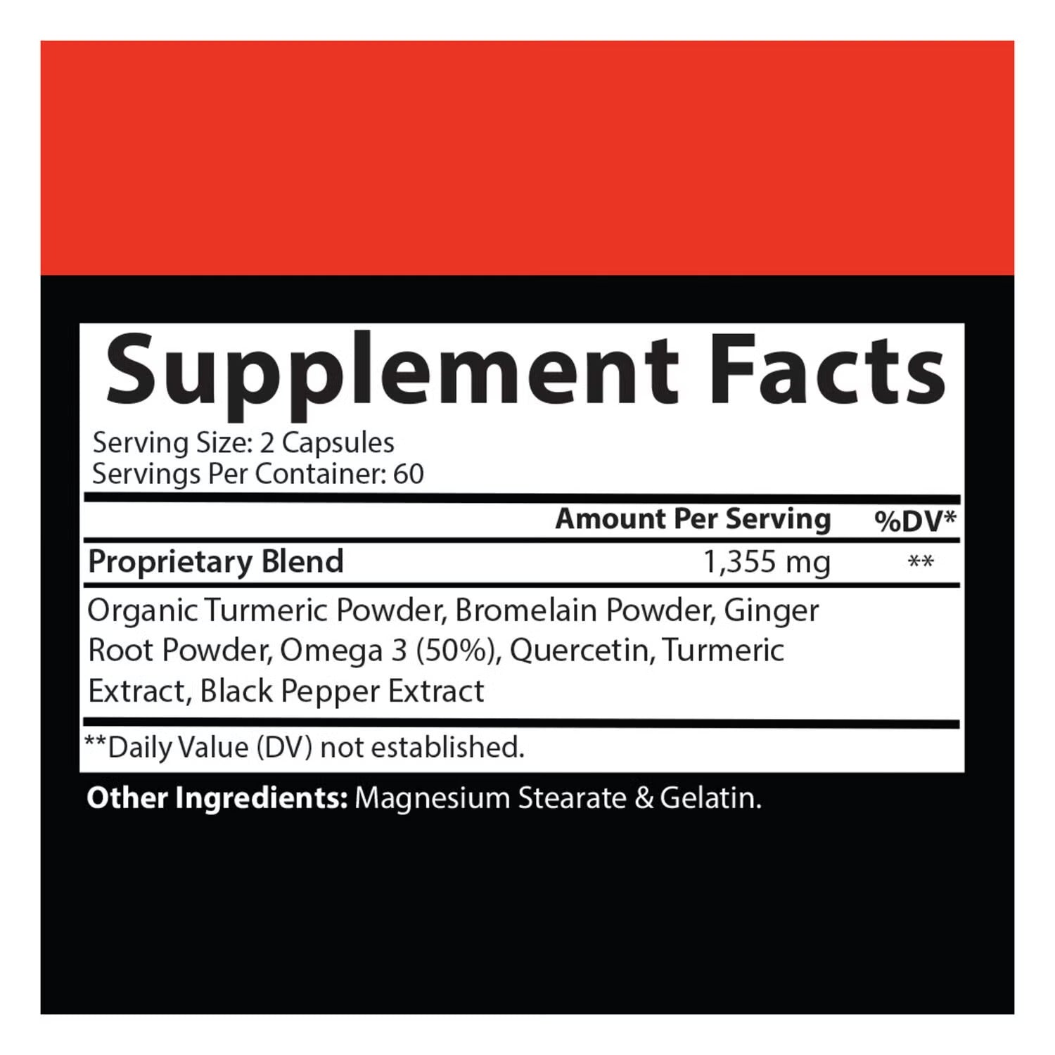 Turmeric and Ginger Maxx with Bromelain and Black Pepper - 120 Capsules (60 Servings)