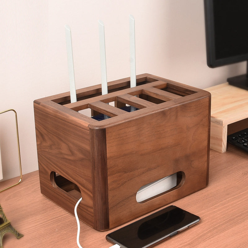 Hole-free Household Solid Wood Set-top Box Router Rack