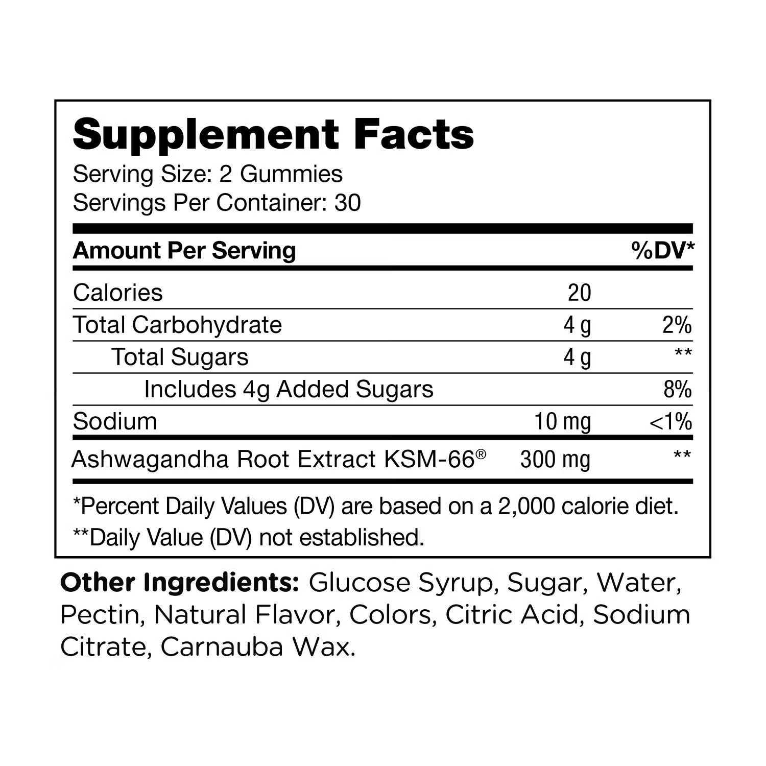 Ashwagandha Supplement - 60 Gummies (30 Servings)