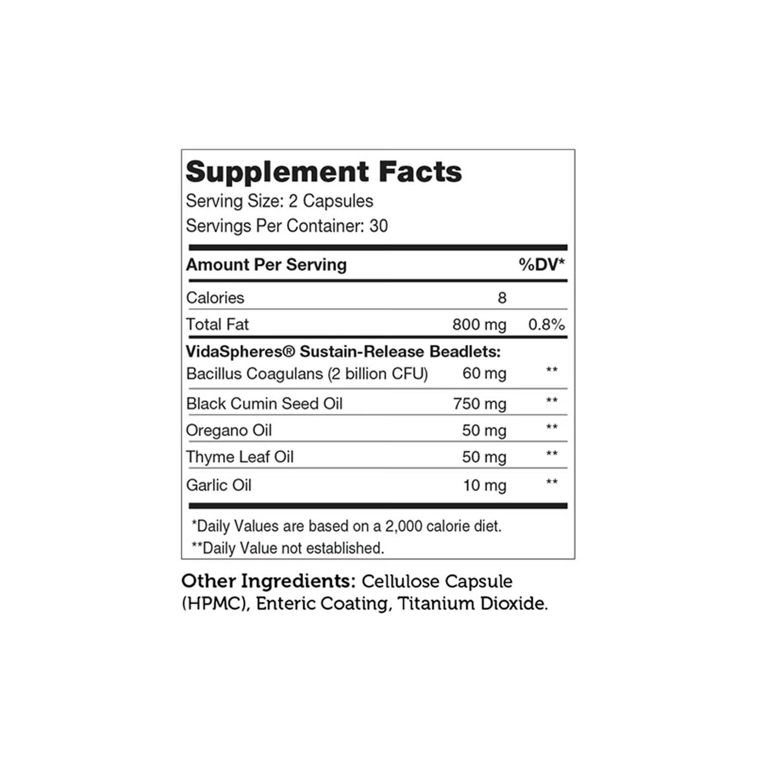 CandAid™ Intestinal Health and Yeast Balance - 60 Capsules (30 Servings)