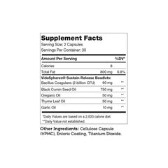 CandAid™ Intestinal Health and Yeast Balance - 60 Capsules (30 Servings)