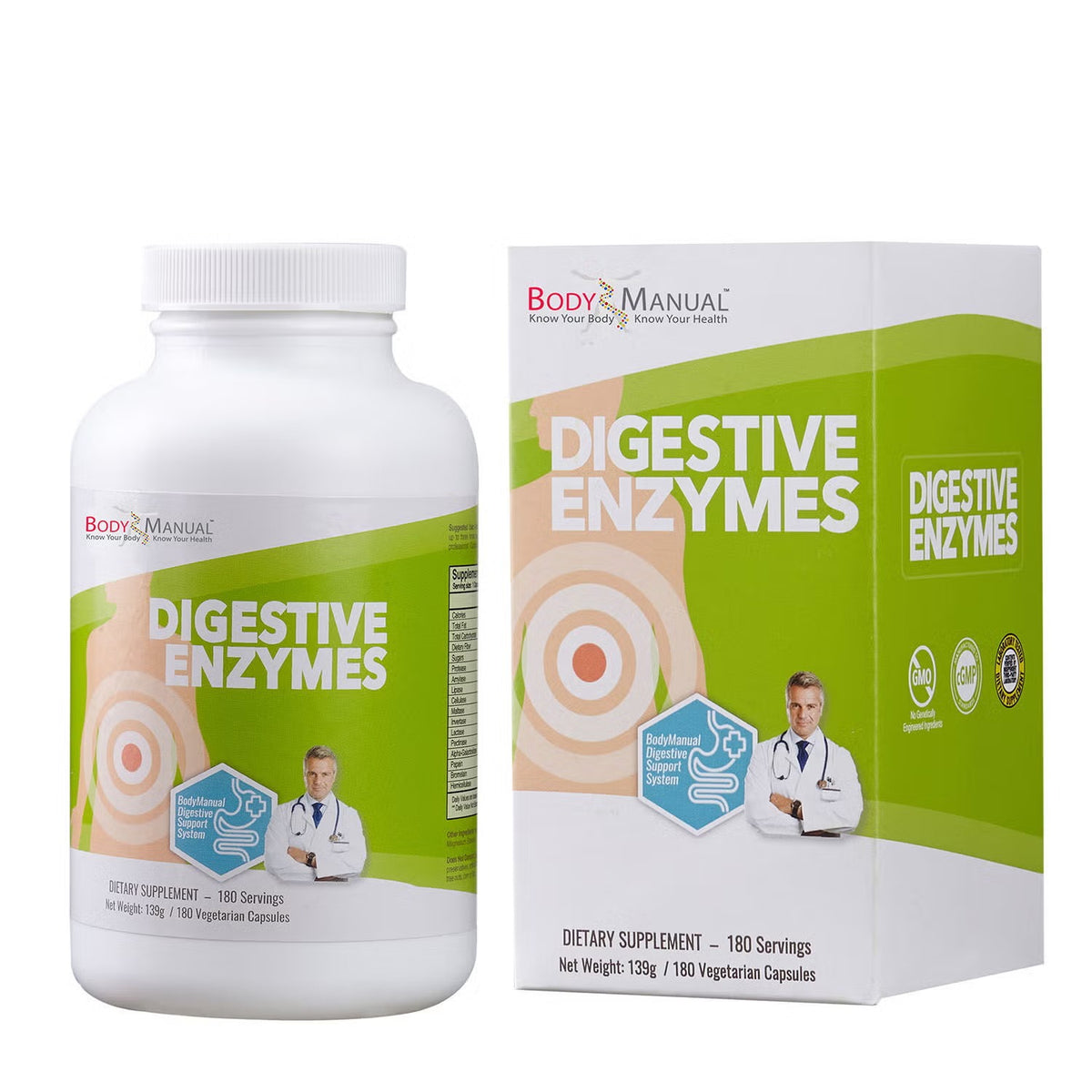 Digestive Enzymes Capsule - 180 Vegetarian Capsules (180 Servings)