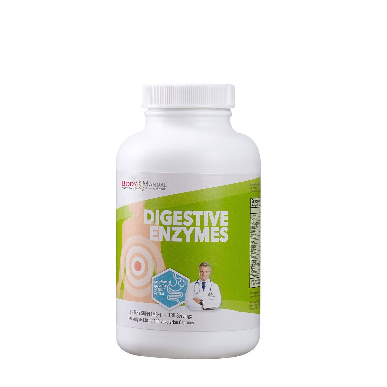 Digestive Enzymes Capsule - 180 Vegetarian Capsules (180 Servings)