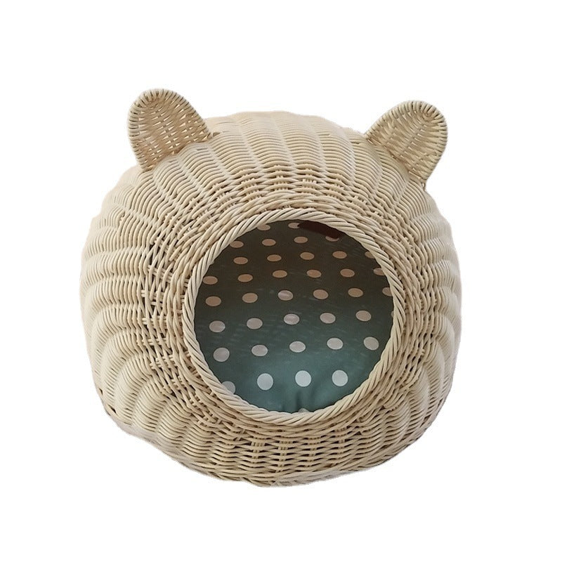 Rattan cat litter