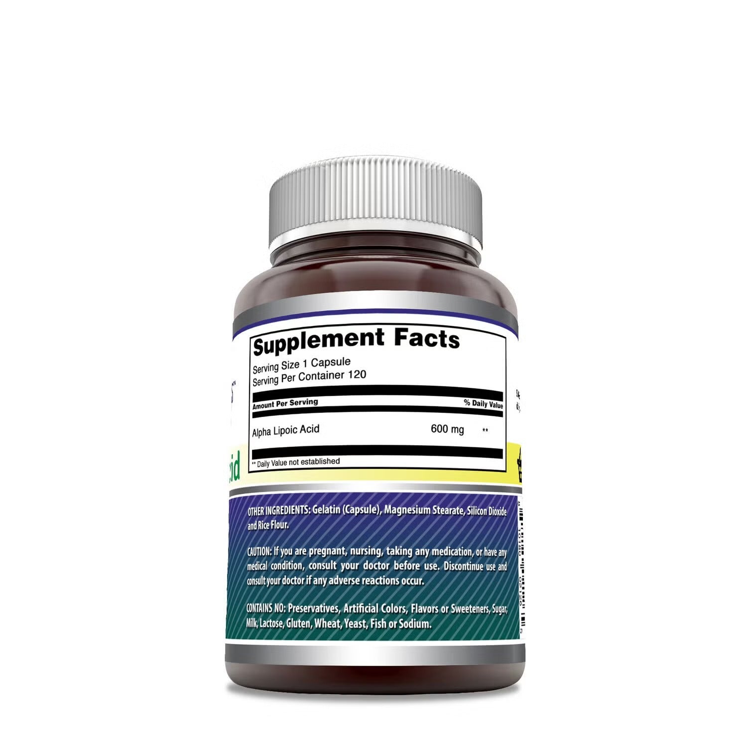 Alpha Lipoic Acid 600mg - 120 Capsules (120 Servings)