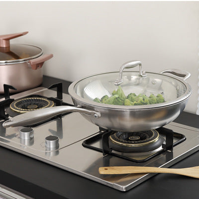 Stainless Steel Non-stick Frying Pan without oil smoke