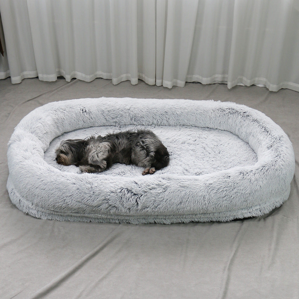 Plush Round Winter Warm Sponge Dog Pad Pet Supplies