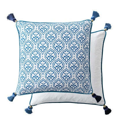 Blue And White Porcelain New Chinese Style Living Room Office Sofa Cushion Cover