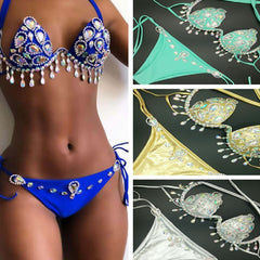 Ladies New Seam Diamond Bikini