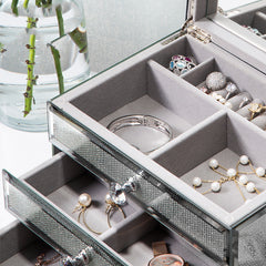 High-end Exquisite Large-capacity Multi-layer Glass Jewelry Storage Box