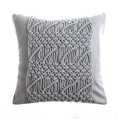 Hand-woven Cotton Thread Cushion Cover