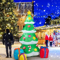 Inflatable Luminous Santa Claus Tree Snow Popular Model LED Decorative Ornaments