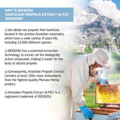 Propolis: 30% Pure Propolis Extract with Vitamin D3 & K2 - 30 ml. (30 Servings)