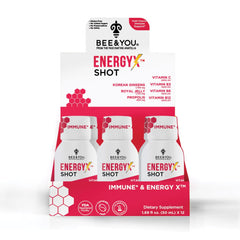 Natural Energy Shot with Ginseng (Caffeine Free) - 1.69 oz. (12 Bottles)