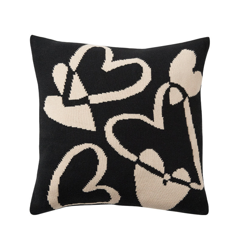 Cute Black And White Nordic Style Living Room Sofa Pillow Cushion With Core