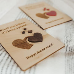 Invitation To Wooden Carving Wedding Anniversary Card