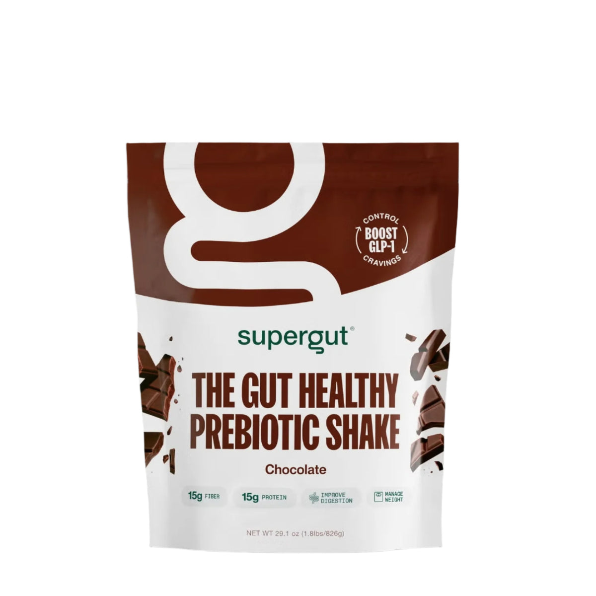 The Gut Healthy Prebiotic Shake - Chocolate - 1.8 lbs. (14 Servings)