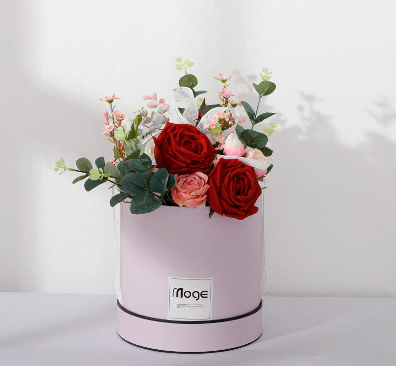 Rose set simulation display flower