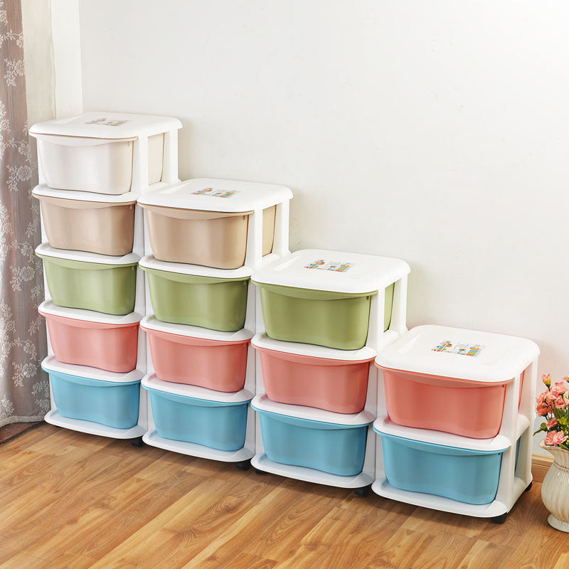 Candy color storage drawer cabinet, plastic finishing cabinet, drawer, wardrobe, underwear, socks, lockers