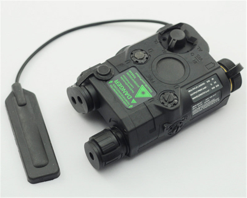 Full-featured LED white light + green laser indicator with IR lens