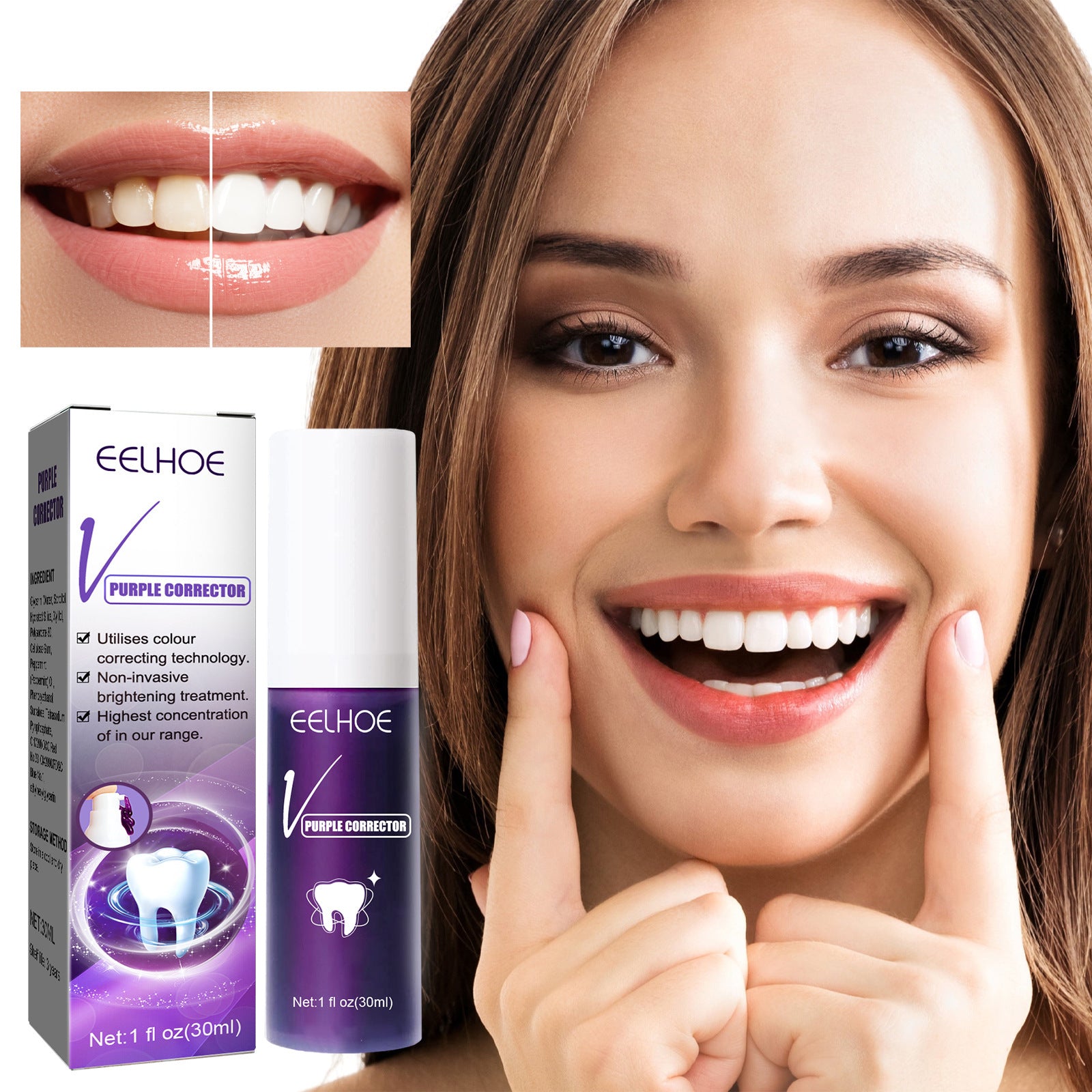 EELHOE Teeth White Toothpaste White Beautiful Tooth Remove Tooth Stains Odor Oral Care Clean Bright White Toothpaste